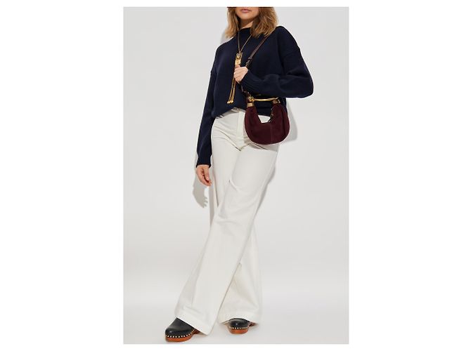 Chloé Wollpullover mit Kaschmir in Marineblau - Ansicht 2