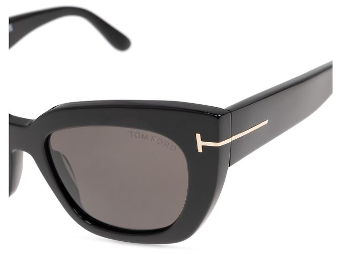 Tom Ford Rectangular Acetate Sunglasses Black - view 4