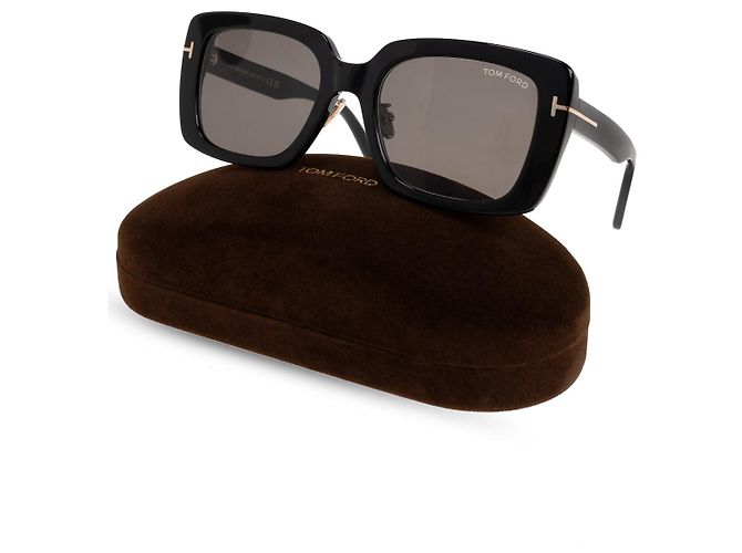 Gafas de sol Tom Ford cuadradas de acetato negro - vista 3