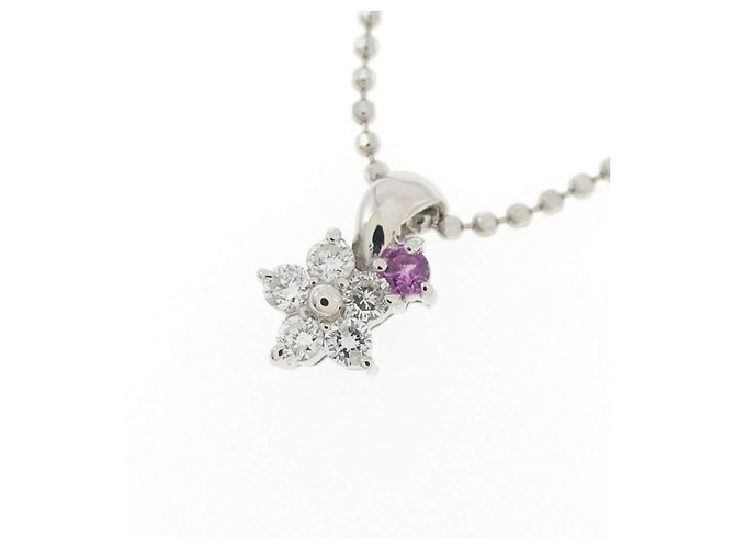 Autre Marque Collana Pt900 Pt850 Zaffiro Diamante - vista 3