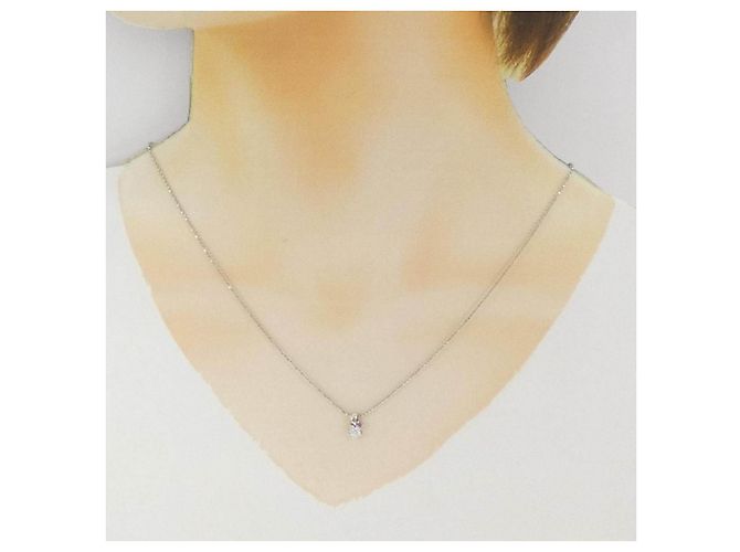 Autre Marque Collana Pt900 Pt850 Zaffiro Diamante - vista 6