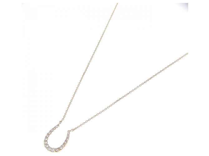 Autre Marque Collana Horseshoe Au750 Diamanti - vista 2