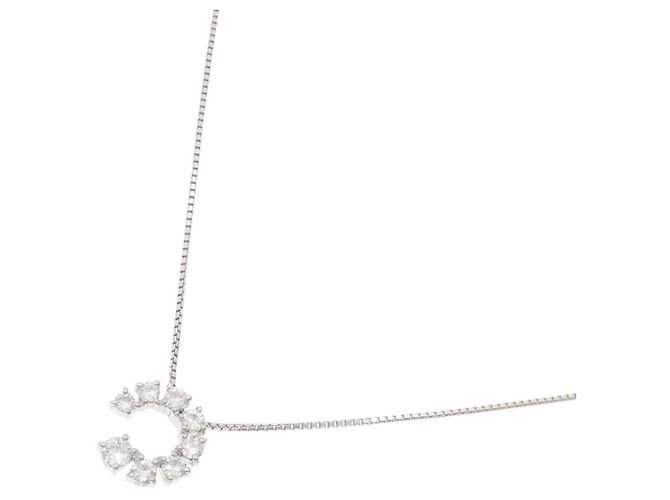 Autre Marque Collana in oro bianco Au750 e diamanti - vista 2