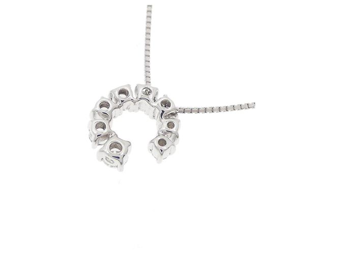 Autre Marque Collana in oro bianco Au750 e diamanti - vista 4