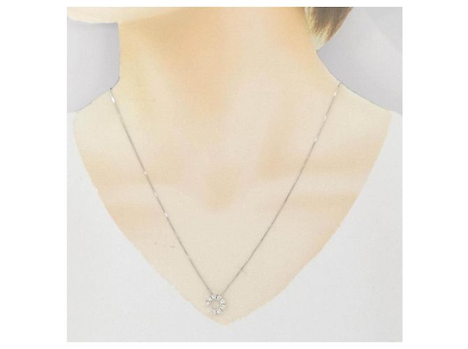 Autre Marque Collana in oro bianco Au750 e diamanti - vista 6