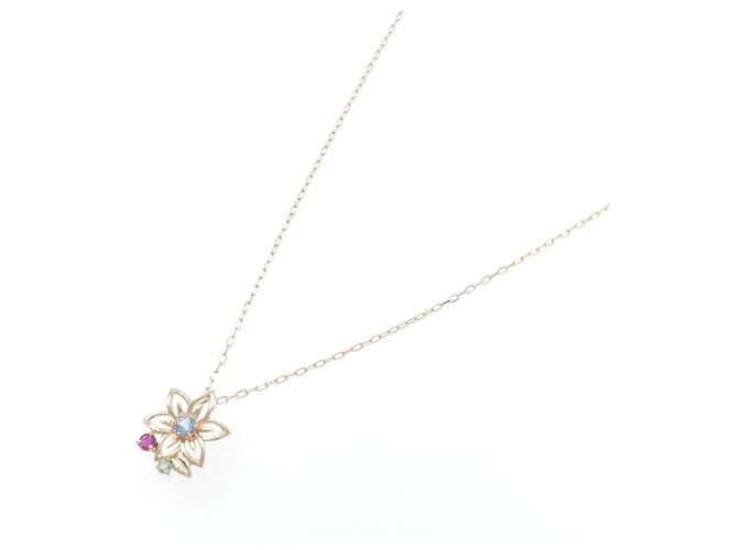 Autre Marque Collana in oro rosa K10 e rubino - vista 2