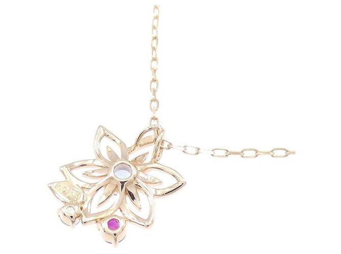 Autre Marque Collana in oro rosa K10 e rubino - vista 4