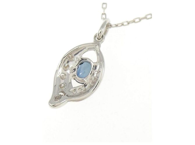 Autre Marque Collana in Pt850 Zaffiro e Diamante - vista 4