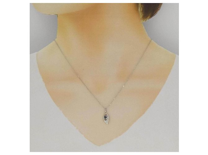 Autre Marque Collana in Pt850 Zaffiro e Diamante - vista 6