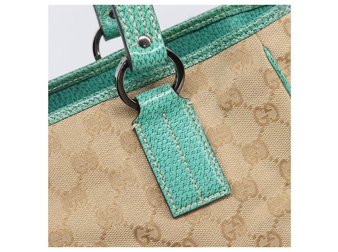 GUCCI GG Canvas Tote Bag Beige Silver 113019 - vista 10