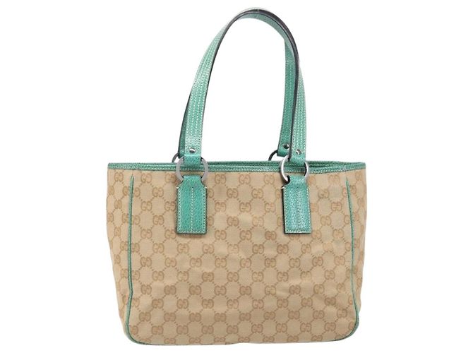 GUCCI GG Canvas Tote Bag Beige Silver 113019 - vista 13
