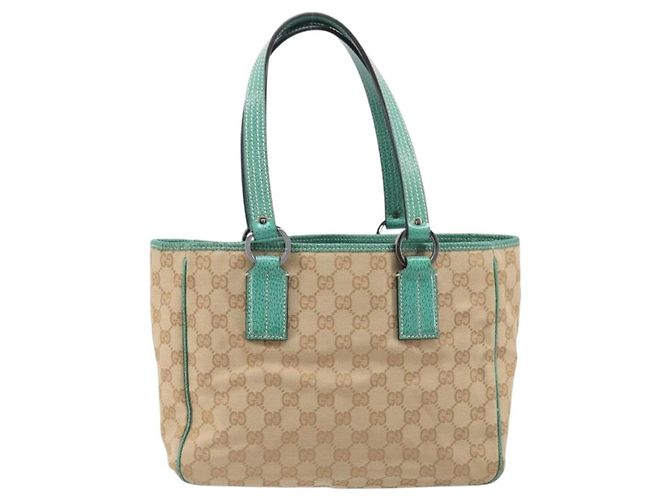 GUCCI GG Canvas Tote Bag Beige Silver 113019 - vista 2