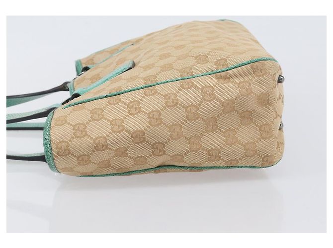 GUCCI GG Canvas Tote Bag Beige Silver 113019 - vista 4