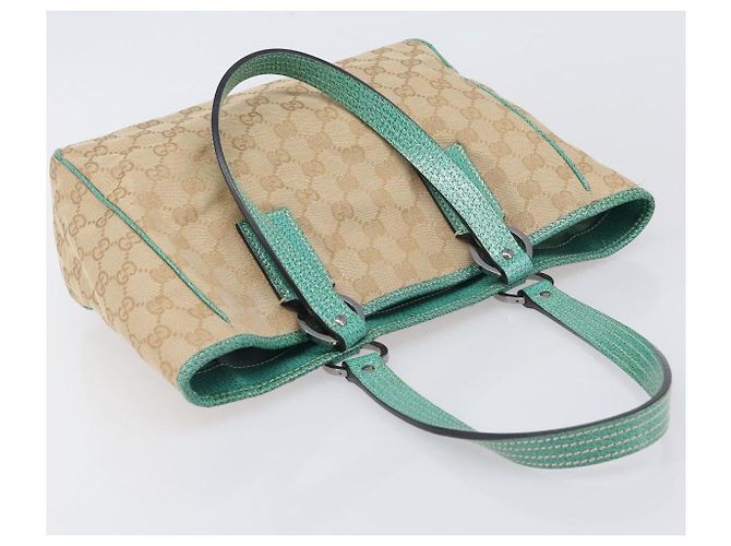 GUCCI GG Canvas Tote Bag Beige Silver 113019 - vista 6