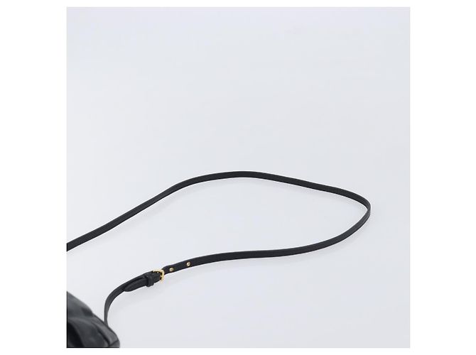Miu Miu Shoulder Bag Leather Black Gold Tone - vista 8