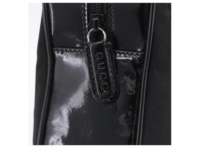 GUCCI Bamboo Hand Bag Nylon Black Silver 000 0538 - vista 14