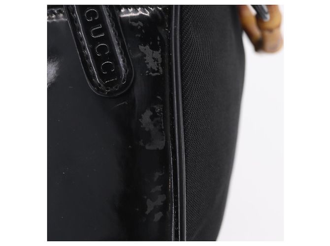 GUCCI Bamboo Hand Bag Nylon Black Silver 000 0538 - vista 15
