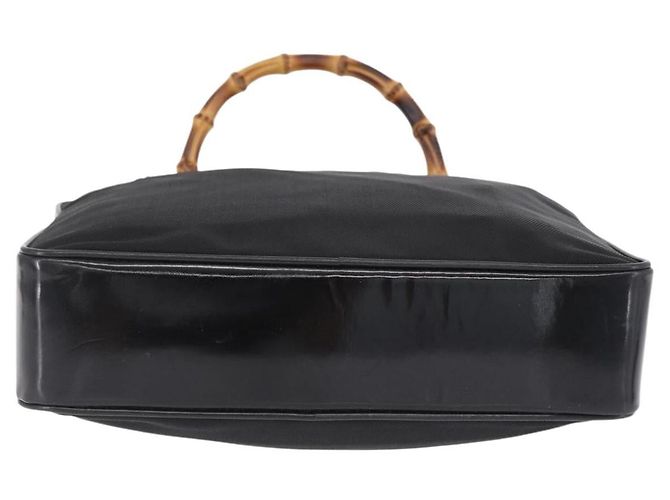 GUCCI Bamboo Hand Bag Nylon Black Silver 000 0538 - vista 9