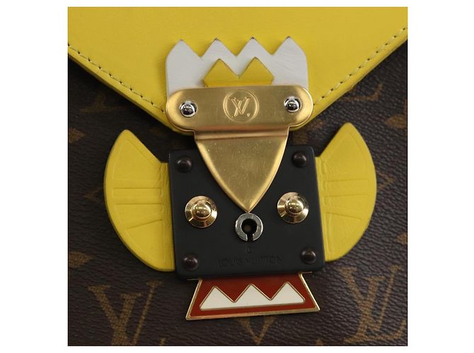 LOUIS VUITTON Monogram Chain Pochette Mask PM Bag Yellow M50127 LV - vista 16