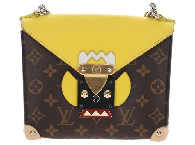 LOUIS VUITTON Monogram Chain Pochette Mask PM Bag Yellow M50127 LV - vista 2