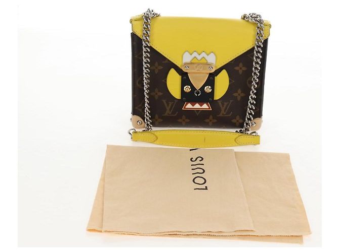 LOUIS VUITTON Monogram Chain Pochette Mask PM Bag Yellow M50127 LV - vista 27