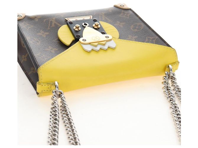 LOUIS VUITTON Monogram Chain Pochette Mask PM Bag Yellow M50127 LV - vista 6