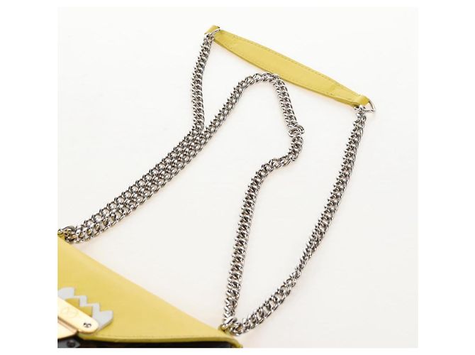 LOUIS VUITTON Monogram Chain Pochette Mask PM Bag Yellow M50127 LV - vista 9