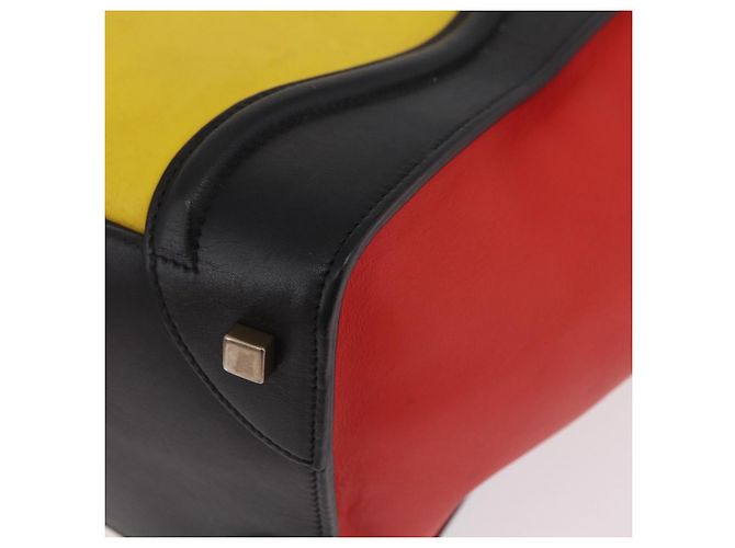 Céline CELINE Luggage Mini Shopper Hand Bag Leather Black Gold - vista 21