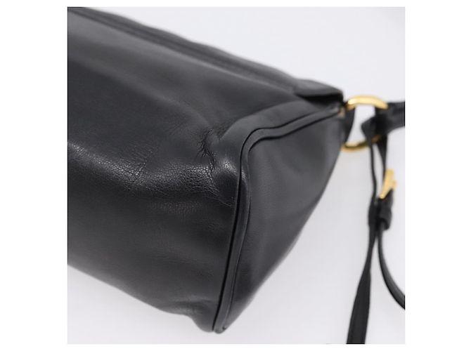 PRADA Shoulder Bag Leather Black Gold - vista 16