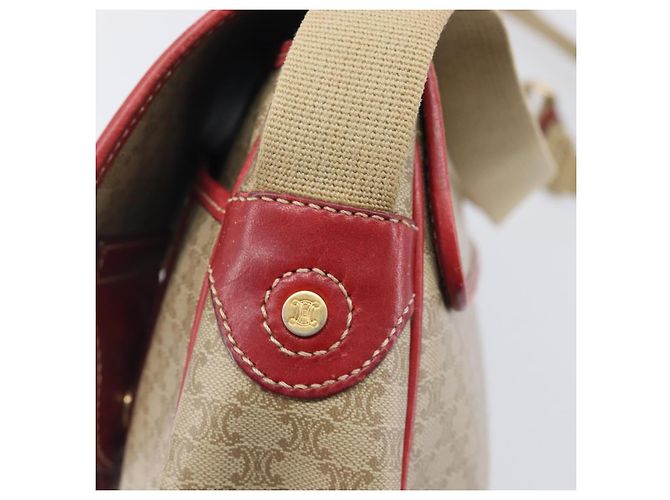 Céline CELINE Macadam Canvas Shoulder Bag PVC Beige Gold - vista 10