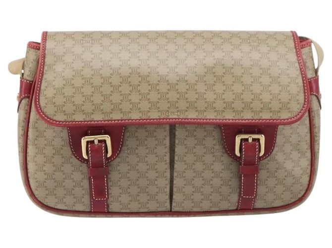 Céline CELINE Macadam Canvas Shoulder Bag PVC Beige Gold - vista 13