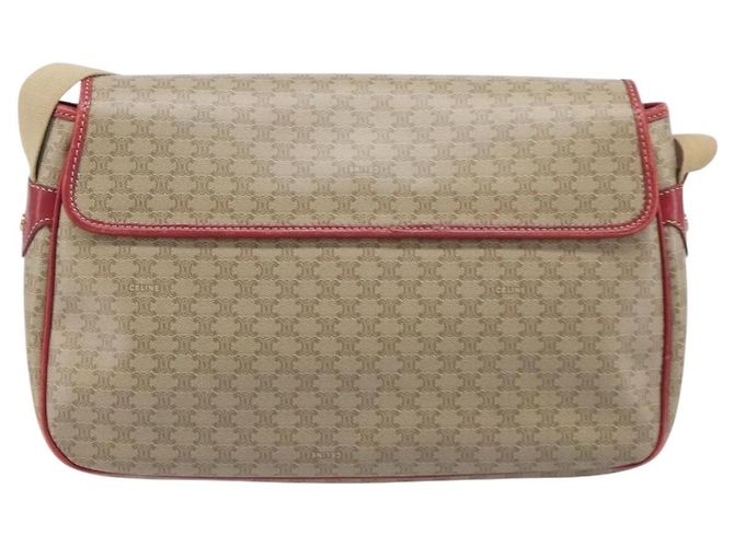 Céline CELINE Macadam Canvas Shoulder Bag PVC Beige Gold - vista 2