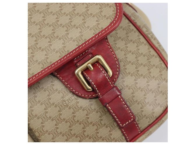 Céline CELINE Macadam Canvas Shoulder Bag PVC Beige Gold - vista 20