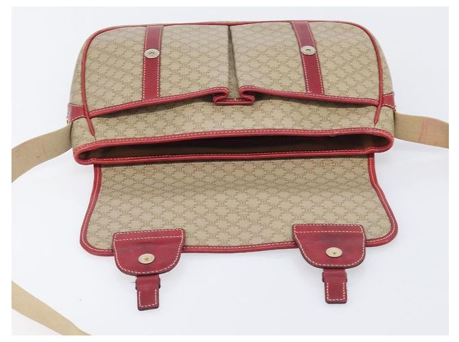 Céline CELINE Macadam Canvas Shoulder Bag PVC Beige Gold - vista 21