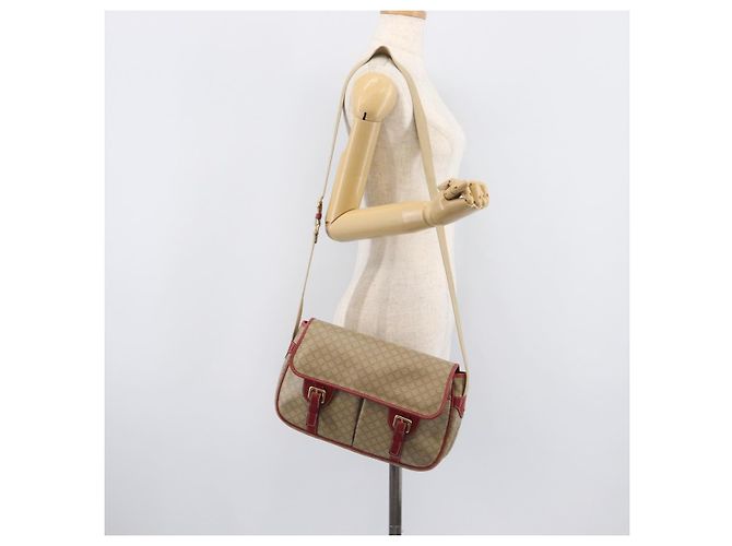 Céline CELINE Macadam Canvas Shoulder Bag PVC Beige Gold - vista 28