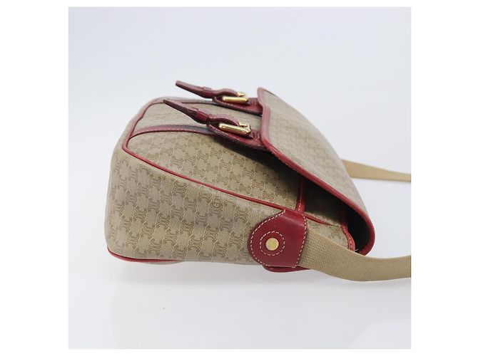 Céline CELINE Macadam Canvas Shoulder Bag PVC Beige Gold - vista 3