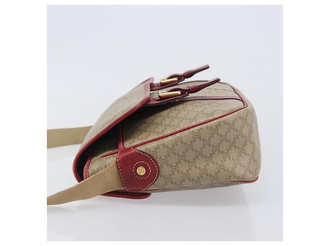 Céline CELINE Macadam Canvas Shoulder Bag PVC Beige Gold - vista 4