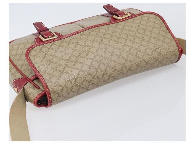 Céline CELINE Macadam Canvas Shoulder Bag PVC Beige Gold - vista 6