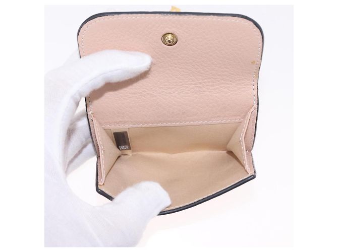 Chloé Cartera Chloe Alphabet Trifold Piel Rosa Oro - vista 10
