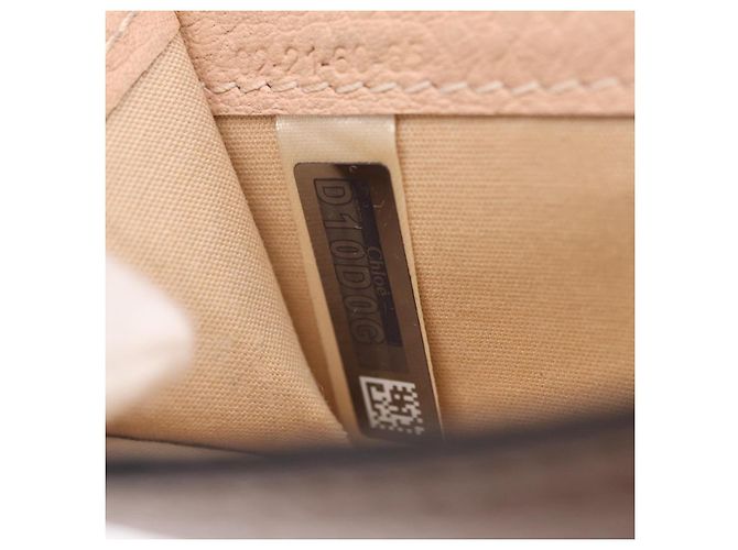 Chloé Cartera Chloe Alphabet Trifold Piel Rosa Oro - vista 11