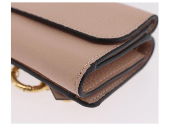 Chloé Cartera Chloe Alphabet Trifold Piel Rosa Oro - vista 16
