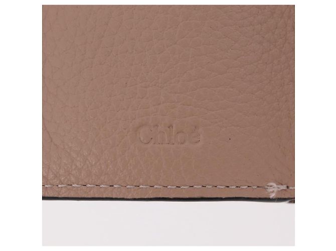 Chloé Cartera Chloe Alphabet Trifold Piel Rosa Oro - vista 19