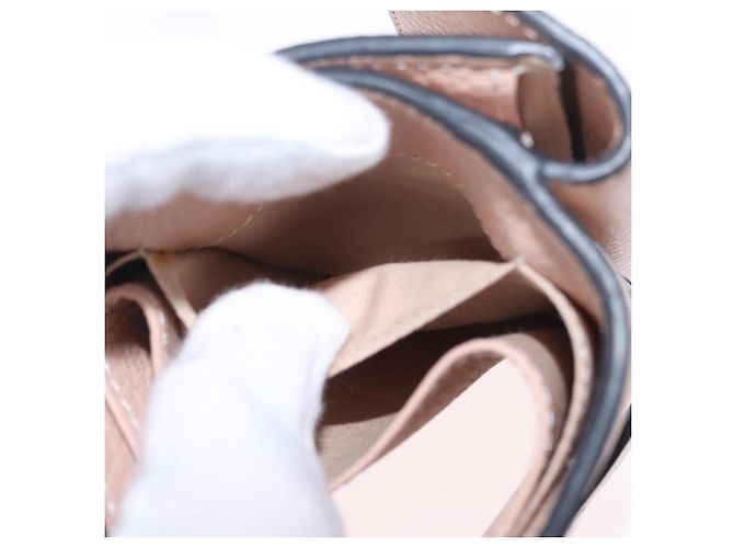 Chloé Cartera Chloe Alphabet Trifold Piel Rosa Oro - vista 21