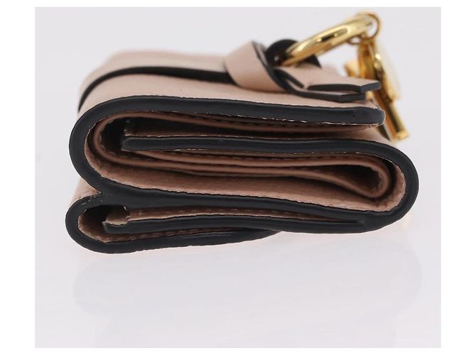 Chloé Cartera Chloe Alphabet Trifold Piel Rosa Oro - vista 4