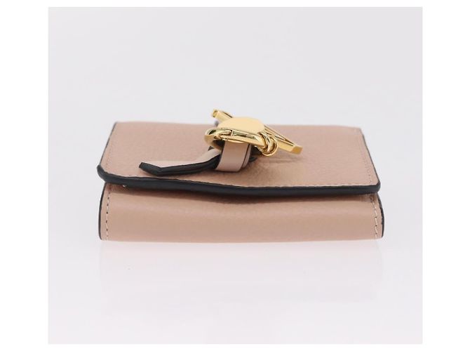 Chloé Cartera Chloe Alphabet Trifold Piel Rosa Oro - vista 6