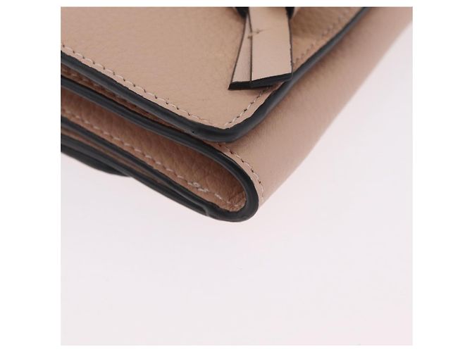 Chloé Cartera Chloe Alphabet Trifold Piel Rosa Oro - vista 7