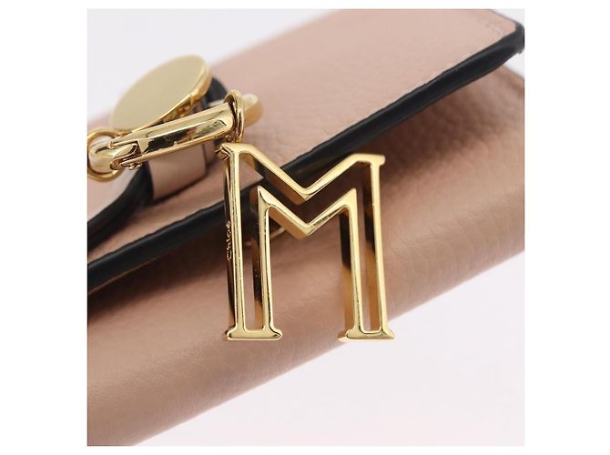 Chloé Cartera Chloe Alphabet Trifold Piel Rosa Oro - vista 8