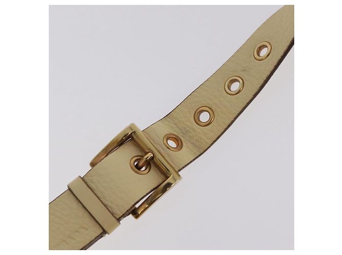 PRADA Shoulder Bag Leather Ivory Gold - vista 16