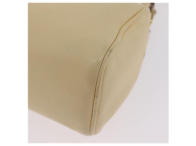 PRADA Shoulder Bag Leather Ivory Gold - vista 18
