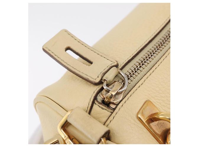 PRADA Shoulder Bag Leather Ivory Gold - vista 24